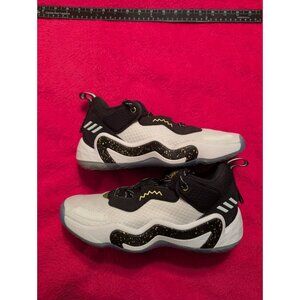 Adidas D.O.N. Issue #3 Gold Metal Basketball Shoes White Black Men’s 7.5 H67724